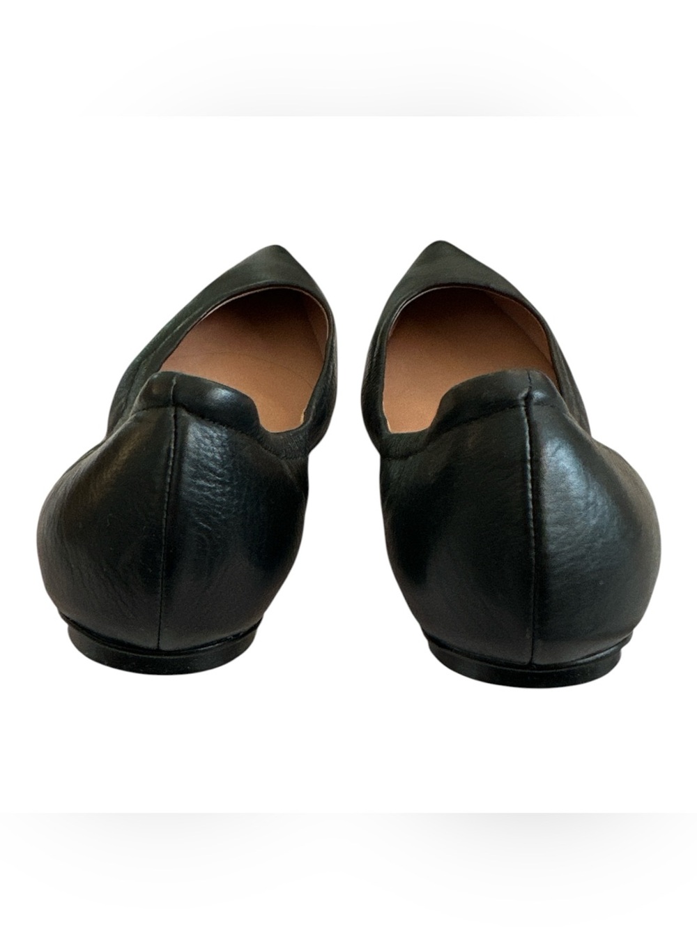 Linea Paolo Black Leather Pointed Toe Ballet Flats Size 7.5 - Picture 3 of 9